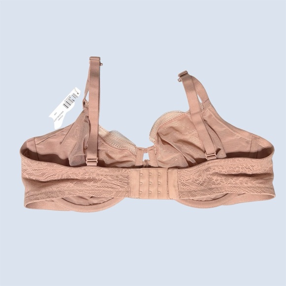 Soma Stretch Lace Unlined Perfect Coverage Non-Padded Underwire Bra, Hush ~ 38D - Picture 2 of 5